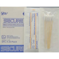 理的 - 消毒棉簽6寸 中頭 竹棒 (20包 x 5支獨立包裝)